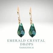 Emerald Crystal Earrings 925 Sterling Silver image
