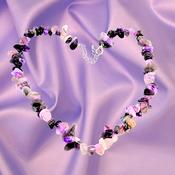 Amethyst Crystal Necklace Natural Chip Gemstone  Handcrafted image
