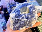 Sodalite Quartz Crystal Tealight Holder Stand image