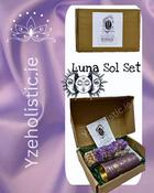 SMUDGING GIFT SET "LUNA SOL" - SELF BLESSING &amp; CLEANSING HOLISTIC INCENSE JEWELLERY CRYSTAL ESSENTIAL OIL GIFT image