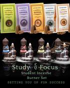 Study Kit - Buddha Incense Holder Burner Set with Backflow Incense Cones &amp; Sticks image