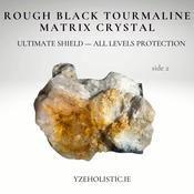 Tourmaline Black Rough Matrix Natural Crystal All Level Protection image