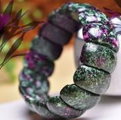 Ruby in Zoisite Natral Stone Crystal Bracelet ±15mm image