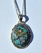 Turquoise Pendant Necklace 925 Sterling Silver image