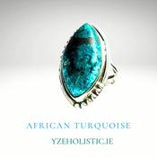 African Turquoise 925 Sterling Silver Ring image