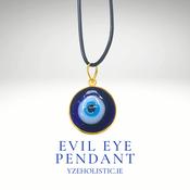 Evil Eye Blue Pendant Necklace Gold image