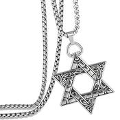 Morning Star Titanium Steel Silver Pendant Necklace image