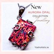 Aurora Opal Cabochon Crystal 925 Sterling Silver Pendant Necklace Multicolour image