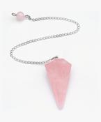 Rose Quartz Natural Stone Pendulum ±40cm