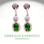 Emerald Crystal 925 Sterling Silver Earrings image