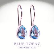 Sky Blue Topaz Crystal 925 Sterling Silver Earrings image