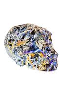 Skull Head Aura Sphalerite Skull Druzy Crystal Figurine Carving image