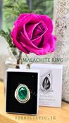 Malachite Crystal Ring - Genuine Stone 925 Solid Sterling Silver image