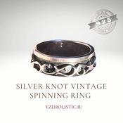 Silver Knot Vintage Spinning Ring 925 Sterling Silver image