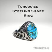 African Turquoise 925 Sterling Silver Ring image