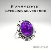 Amethyst Crystal 925 Sterling Silver Ring Small image