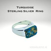 African Turquoise 925 Sterling Silver Ring image