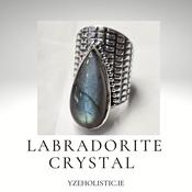 Labradorite 925 Sterling Silver Crystal Ring image
