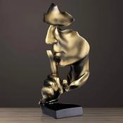 Abstract Thinking Man Keeper of the Silence Sculpture Figurine image