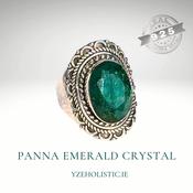 Panna Emerald Gemstone Ring 925 Sterling Silver image