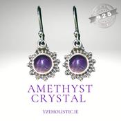 Amethyst Crystal 925 Sterling Silver Earrings image