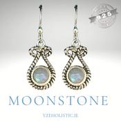 Moonstone Crystal 925 Sterling Silver Earrings image