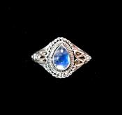 Moonstone Crystal Tear Drop Ring 925 Sterling Silver Gemstone image