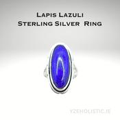 Lapis Lazuli Gemstone Sterling Silver Ring image