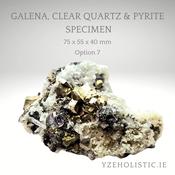 Galena, Clear Quartz &amp; Pyrite Specimen
