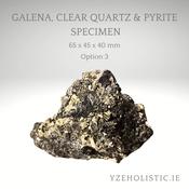 Galena, Clear Quartz &amp; Pyrite Specimen