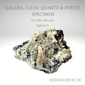 Galena, Clear Quartz &amp; Pyrite Specimen