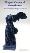 Winged Victory of Samothrace - Blue Headless Angel Sculpture image