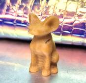 Sphynx Cat Stone Carving Yellow Honey Quartz image