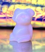 Koala Stone Carving Pink Opalite Animal Crystal Carving image