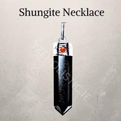 Black Shungite Point Necklace Crystal Heloxahon Pendant image