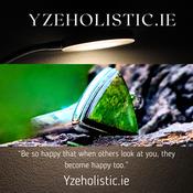 Black Opal Multicolour Natural Stone Crystal Ring Rainbow Green image