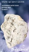 Geode Cluster Clear Quartz Snow White Sparkly Geode XLarge image