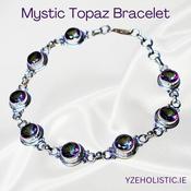 Mystic Topaz Link Bracelet Multicolour 925 Sterling Silver image