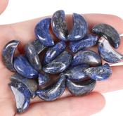 Crystal Moon Blue Sodalite Gemstones  Healing Crystals Natural Green Stones Reiki Protection Polished Stones Meditation Energy Balancing Crystal image