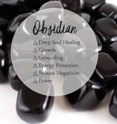 Black Obsidian tumbled stone