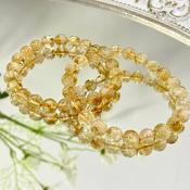 Citrine Natural Stone Bead Bracelet ±6mm image