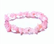 Rose Quartz Crystal Chip Bracelet image