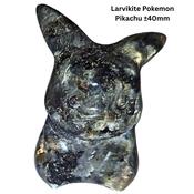 Pikachu "Pokemon" Character Stone Carving Nephrite-Jade  Natural Stone Crystal Carving image