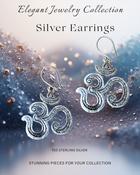 Ohm Earrings 925 Sterling Silver "Release Control and Trust the Universe" image