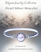 Bracelet Pearl White Spiritual Growth Abundance Solid Sterling Silver image