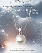 Pearl Pendant Necklace 925 Sterling Silver Purity/Sincerity image