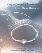 Pearl Beaded Bracelet Spiritual Growth Abundance Adjustable image