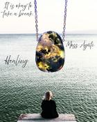 Moss Agate Natural Stone pendant Crystal necklace image