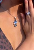 Labradorite Kyanite Topaz Pearl Crystal Pendant 925 sterling silver image