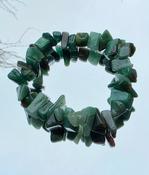 GREEN JADE BRACELET GEMSTONE CHIP CRYSTAL LARGE BEAD ±10mm image